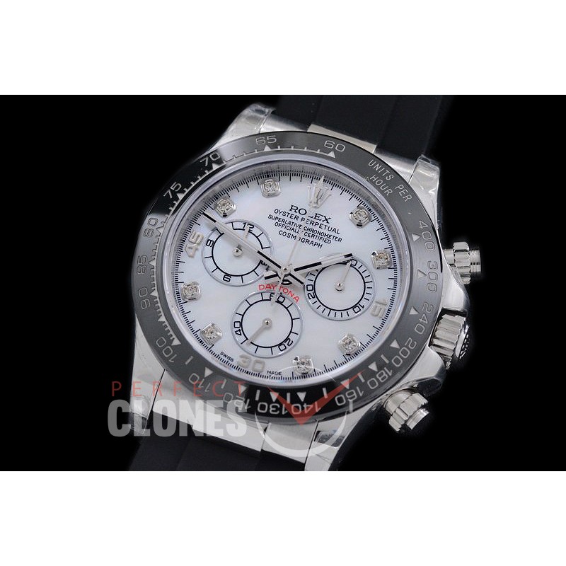 0 RLDS00526R JHF Daytona/Osyterflex 116519LN SS/CER/RU MOP White A-7750/4130
