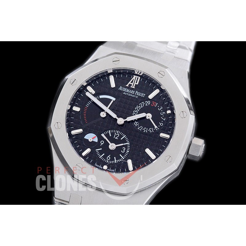 AP26120-102 Royal Oak Dual Time SS/SS Black Asian Clone Calibre 2329