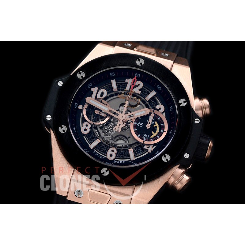 HB45-021C Big Bang Unico RG/CER/RU Grey Skeleton Asian 7750 28800 