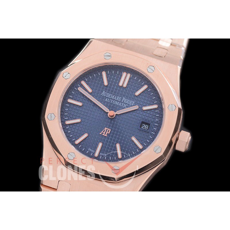 AP15202-143 Royal Oak Jumbo Automatic 15202 RG/RG Blue Asian 2813 