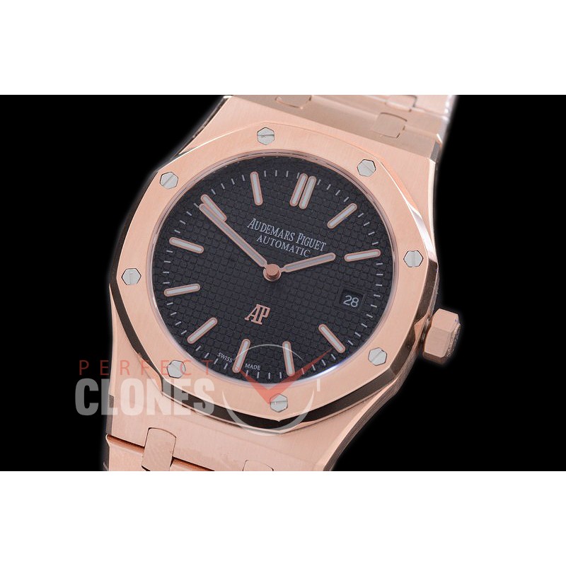 AP15202-142 Royal Oak Jumbo Automatic 15202 RG/RG Black Asian 2813 