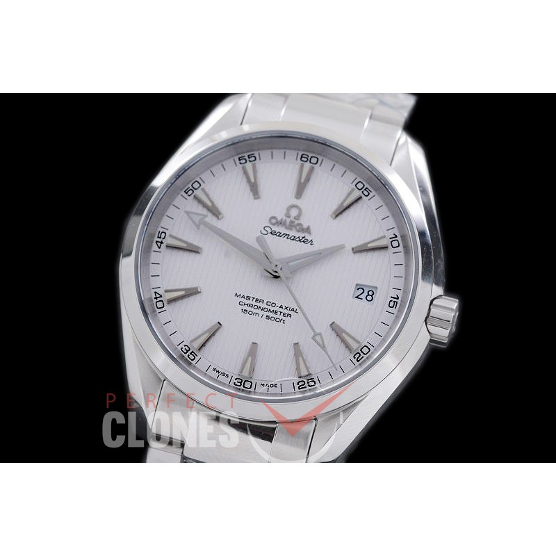 OMAT41-000 XF/VSF Aqua Terra Date Automtaic SS/SS White VS Cal 8500 Superclone