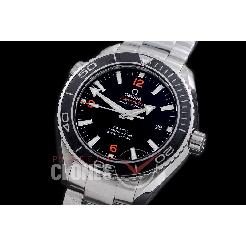 0 OMCPO45-033 XF Seamaster Planet Ocean 45mm Black/Orange SS/SS VS 8500 Superclone Free Rubber Strap !