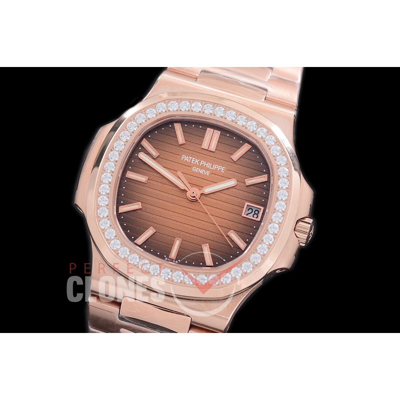 PP00413SD Nautilis 5711 RG/RG Diam Brown Miyota 9015 Modified Calibre 324SC