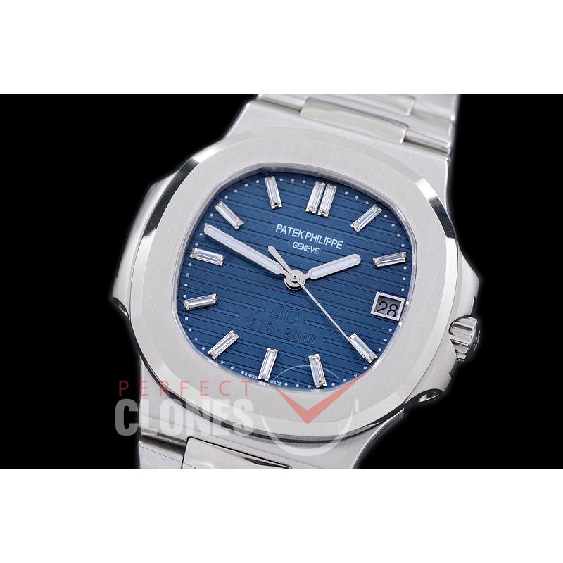 PP00439S JJF Nautilis 5711 40th Anni Limited Edition SS/SS Blue Miyota 9015 Modified Calibre 324SC