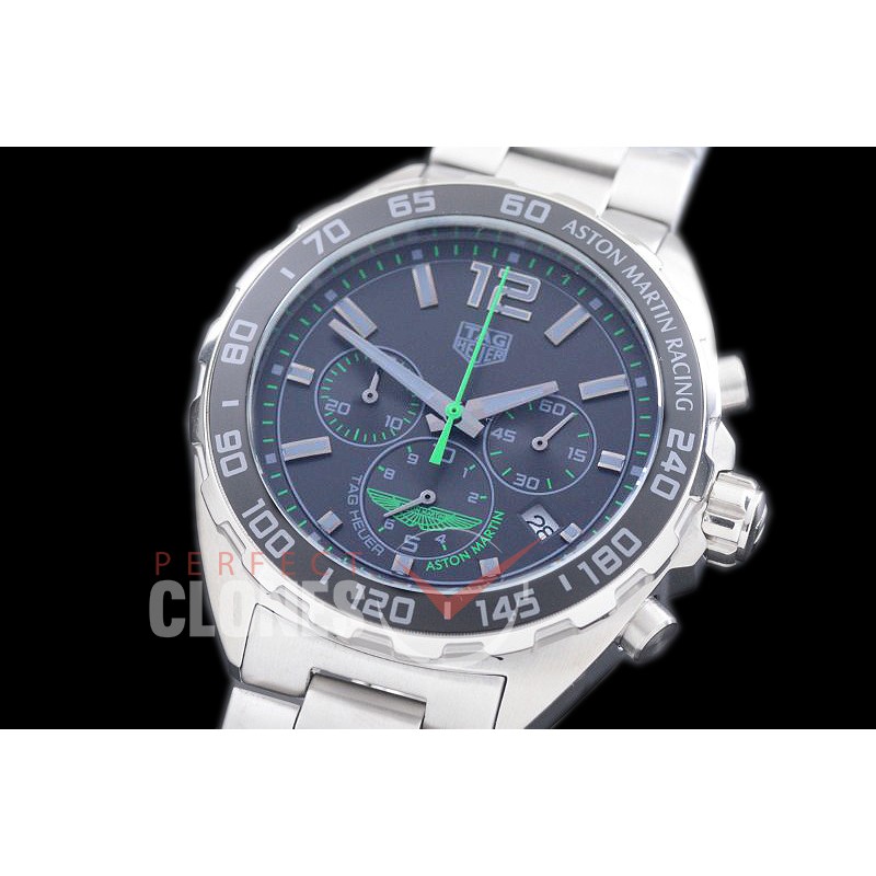 0 0 TGF1-AM-103 Formula 1 Aston Martin Special Ed Chronograph SS/SS Grey/Green OS 10 Qtz