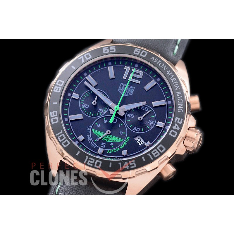 0 0 TGF1-AM-113L Formula 1 Aston Martin Special Ed Chronograph RG/LE Grey/Green OS 10 Qtz