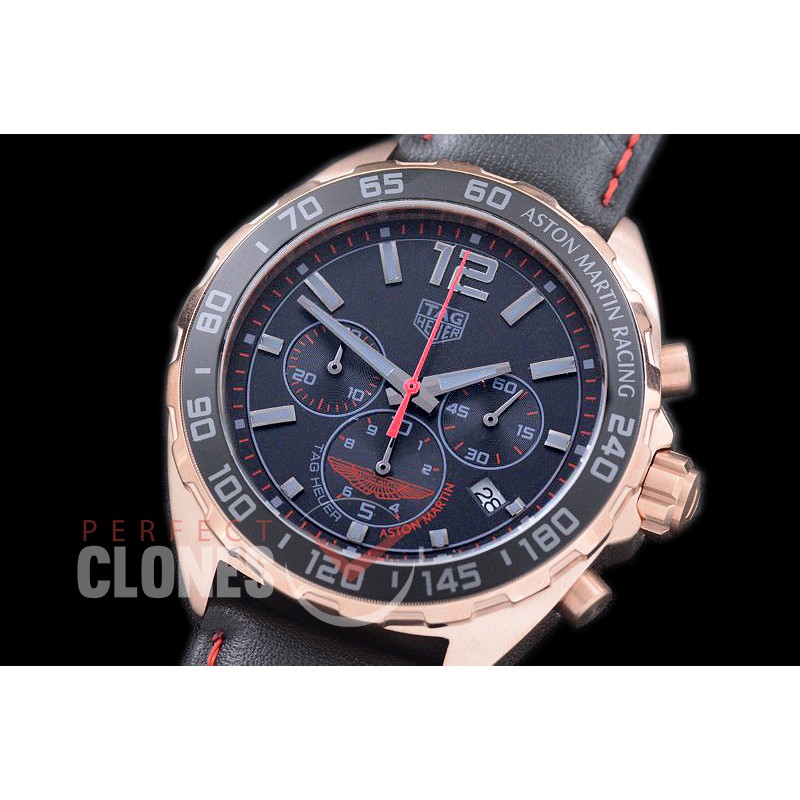 0 0 TGF1-AM-111L Formula 1 Aston Martin Special Ed Chronograph RG/LE Grey/Orange OS 10 Qtz
