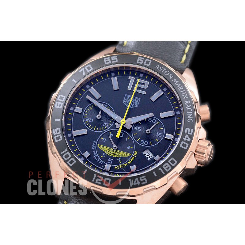 0 0 TGF1-AM-112L Formula 1 Aston Martin Special Ed Chronograph RG/LE Grey/Yellow OS 10 Qtz