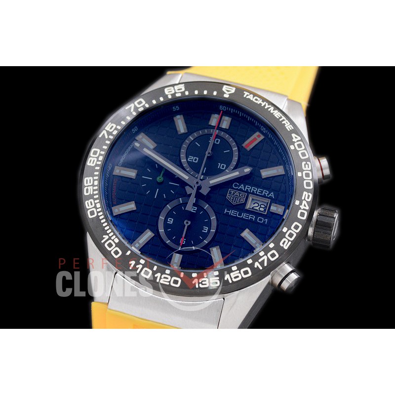 TGCH1-152R-2 Carrera Heuer-01 Chronograph SS/RU Black Jap OS 10 Quartz 