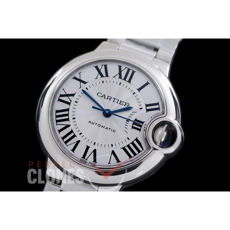 CARBA-33-021AS AF Ballon de Cartier Midsize 33 SS/SS White Miyota Mod 076 