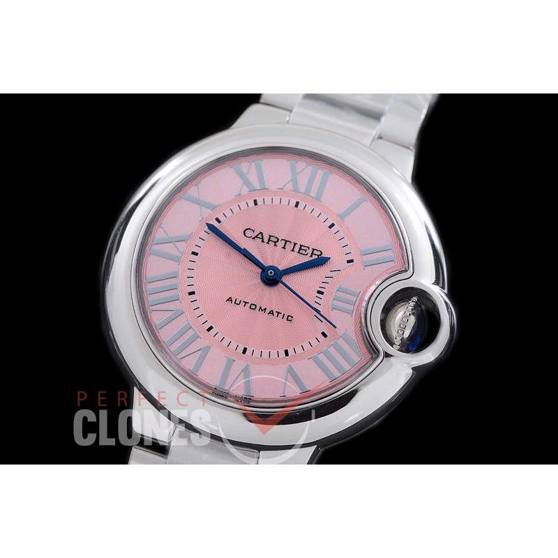 CARBA-33-023AS AF Ballon de Cartier Midsize 33 SS/SS Pink Miyota Mod 076 