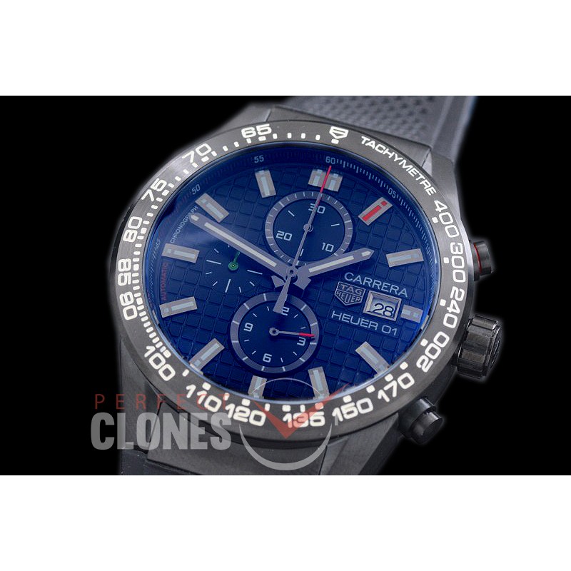 TGCH1-162R-1 Carrera Heuer-01 Chronograph PVD/RU Black Jap OS 10 Quartz 