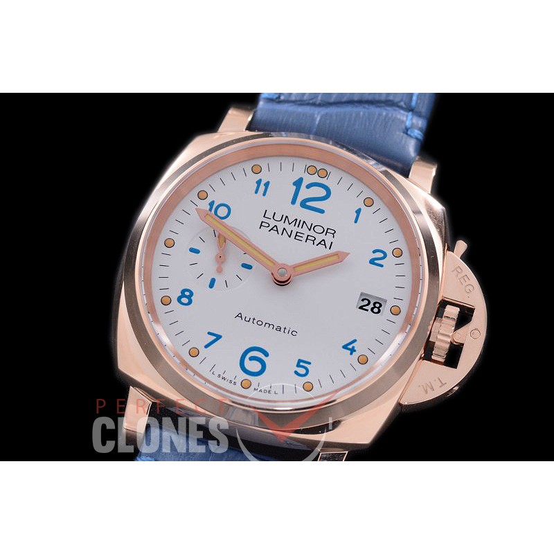 PN75601 Luminor Due Oro Rosso 38mm 3 Days RG/LE White VS OPXXXIV 