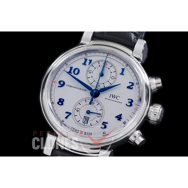 IWDV-041 YLF Da Vinci Chronograph iW393402 Sport for Good Foundation SS/LE White/Blue A-7750