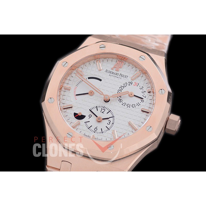 AP26120-106 Royal Oak Dual Time RG/RG White Asian Clone Calibre 2329