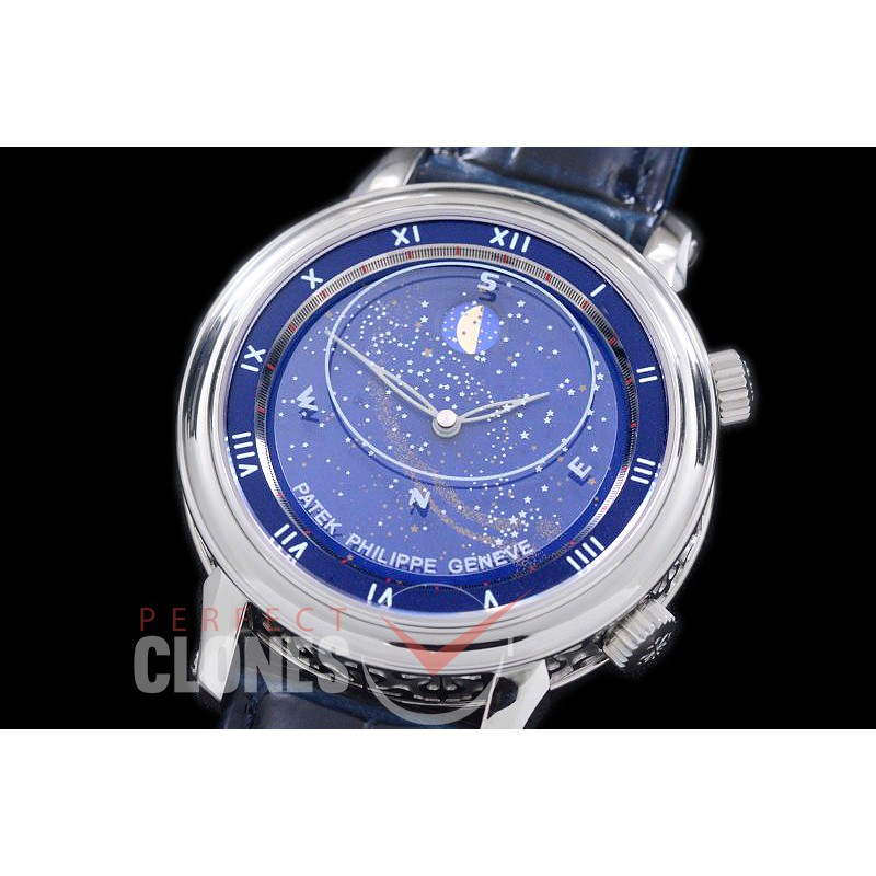 0 PPSM00052 5102 Sky Moon Celestial Automatic SS/LE Blue Asian Custoomized 