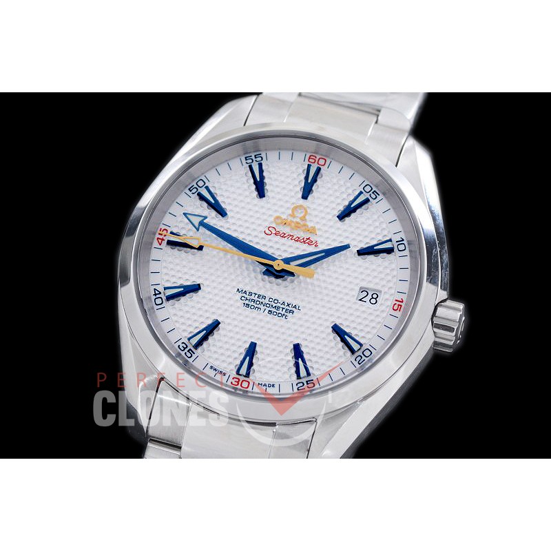 OMAT41-010S XF/VSF Aqua Terra Date Ryder Cup Limited Ed Automtaic SS/SS Blue VS Cal 8500 Superclone 
