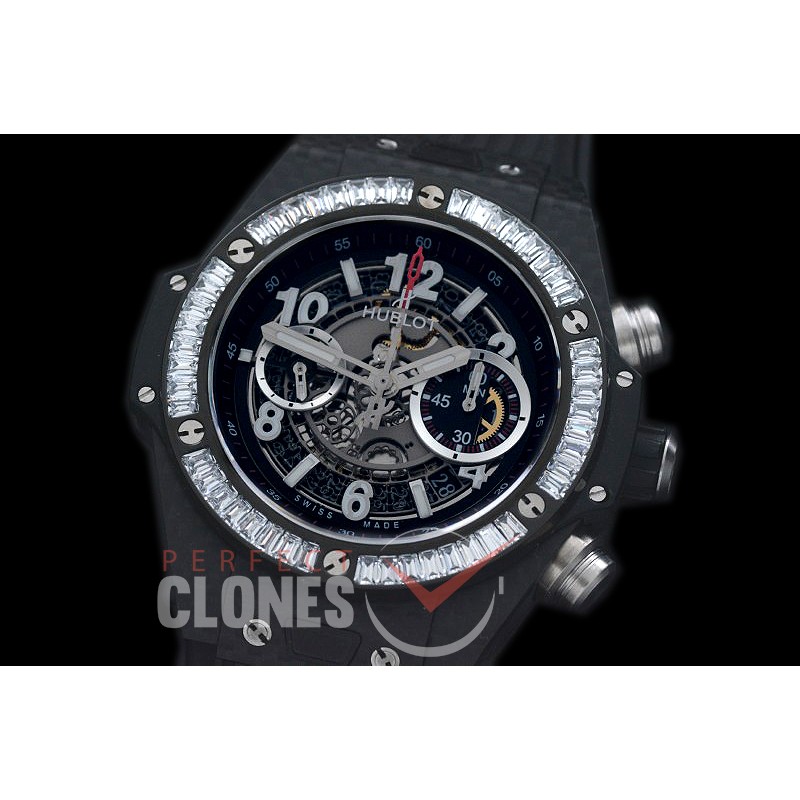 HB45-018E Big Bang Unico CF/Ruby/RU Grey Skeleton Asian 7750 28800 