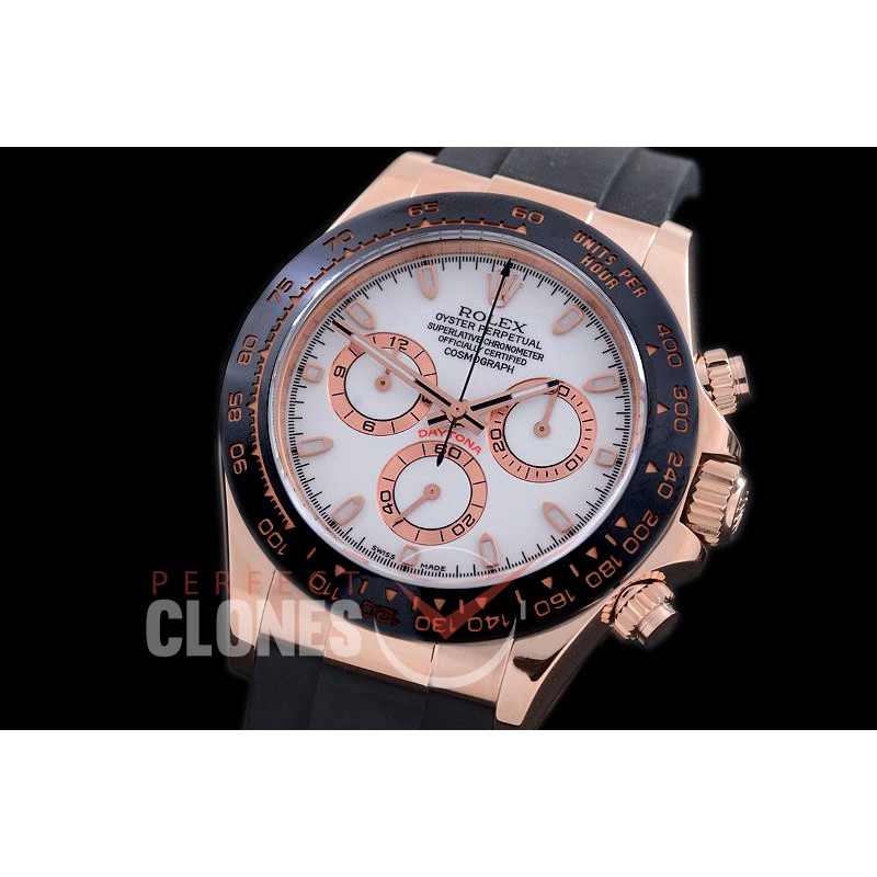 0 0 RLDFR00901R ARF/JF Daytona/Osyterflex 116515LN RG/CER/RU White SH-4130 / 904L Steel 