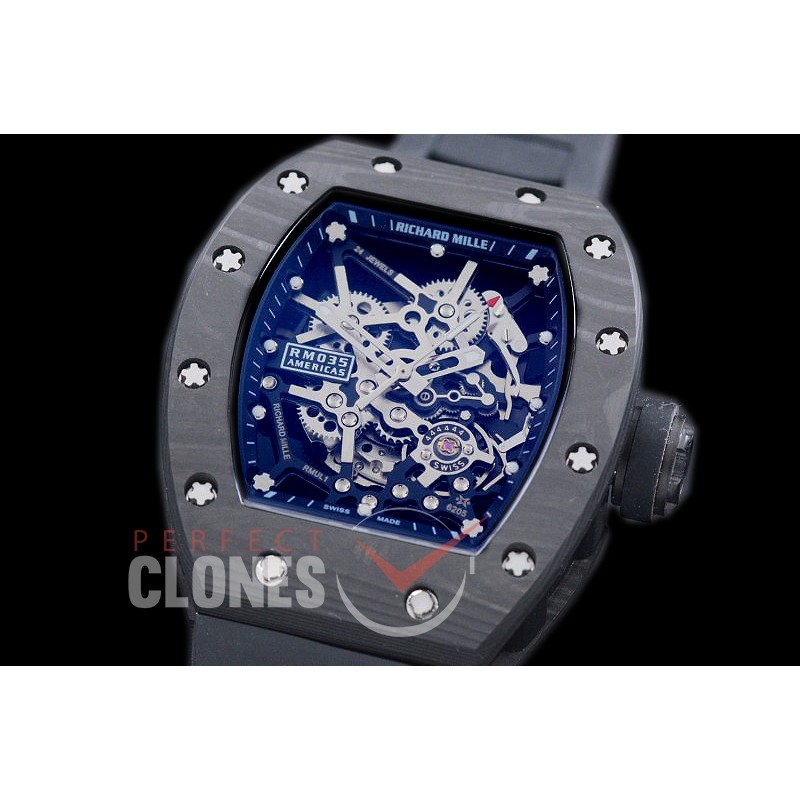 RM035-02-031 Rafal Nadal America Tourbilon Black NTPT/RU Skeleton Customized Movt