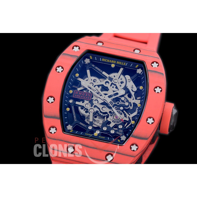 RM035-02-032 Rafal Nadal America Tourbilon Red NTPT/RU Skeleton Customized Movt
