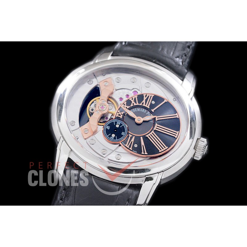 AP15350-108 Millinery 4102 SS/LE Black/Rose Gold Roman Asian Customized 4101 Movt 