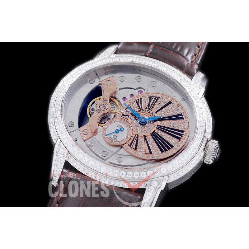 AP15350-105DB Millinery 4101 SS/LE Rose Gold Diamond Crested Roman Asian Customized 4101 Movt 