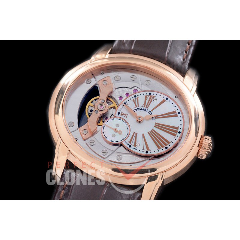 AP15350-116 Millinery 4101 RG/LE Opal White/Rose Gold Roman Asian Customized 4101 Movt 