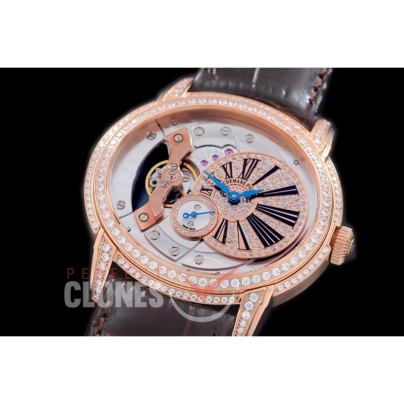 AP15350-101DB Millinery 4101 RG/LE Rose Gold Diamond Crested Roman Asian Customized 4101 Movt 