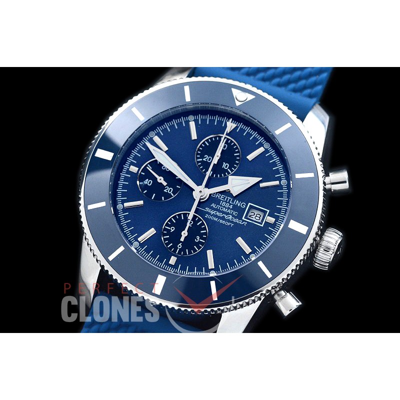 BLSF01007R Superocean Heritage Chronograph SS/RU Blue A-7750