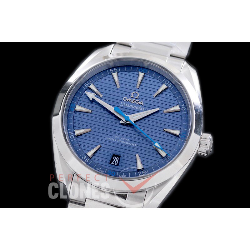 OMAT41-023S XF/VSF Aqua Terra Date Automtaic SS/SS Blue VS Cal 8900 Superclone 