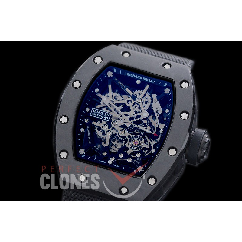 RM035-02-036N Rafal Nadal America Tourbilon Black DLC/NY Skeleton Customized Movt