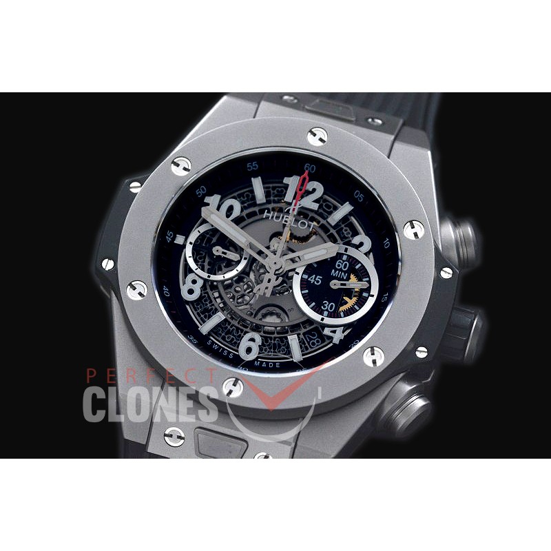 HB45-015A Big Bang Unico Matte CER/RU Grey Skeleton Asian 7750 28800 