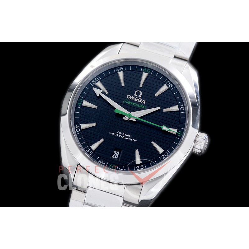 OMAT41-025S XF/VSF Aqua Terra Date Automtaic SS/SS Black-Green VS Cal 8900 Superclone 