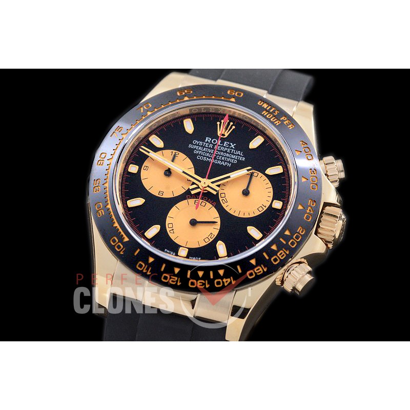0 0 RLDF00907R ARF/JF Daytona/Osyterflex 116518LN YG/CER/RU Black SH-4130 / 904L Steel 
