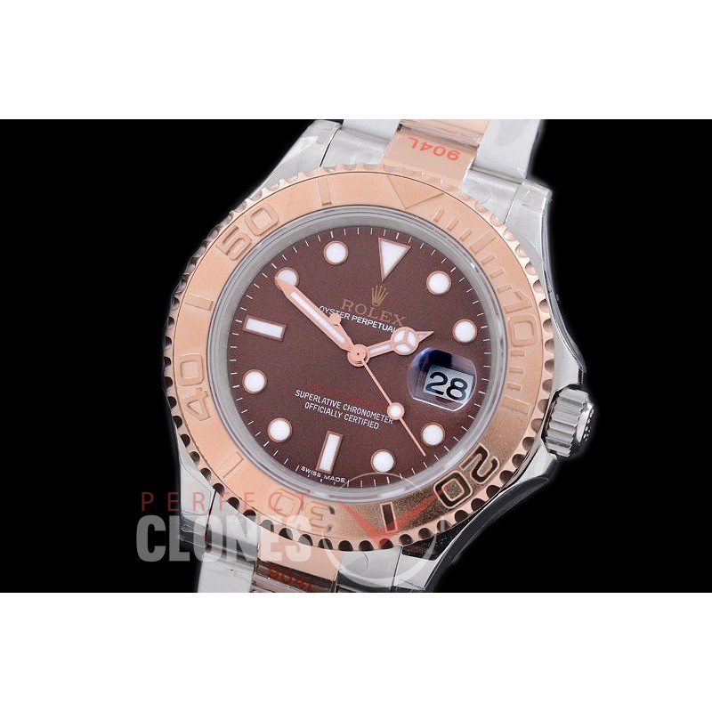 0 0 RYMENTR00971 GMF 2016 116655 904L Steel Yachtmaster Men SS/RG Brown SA 3135