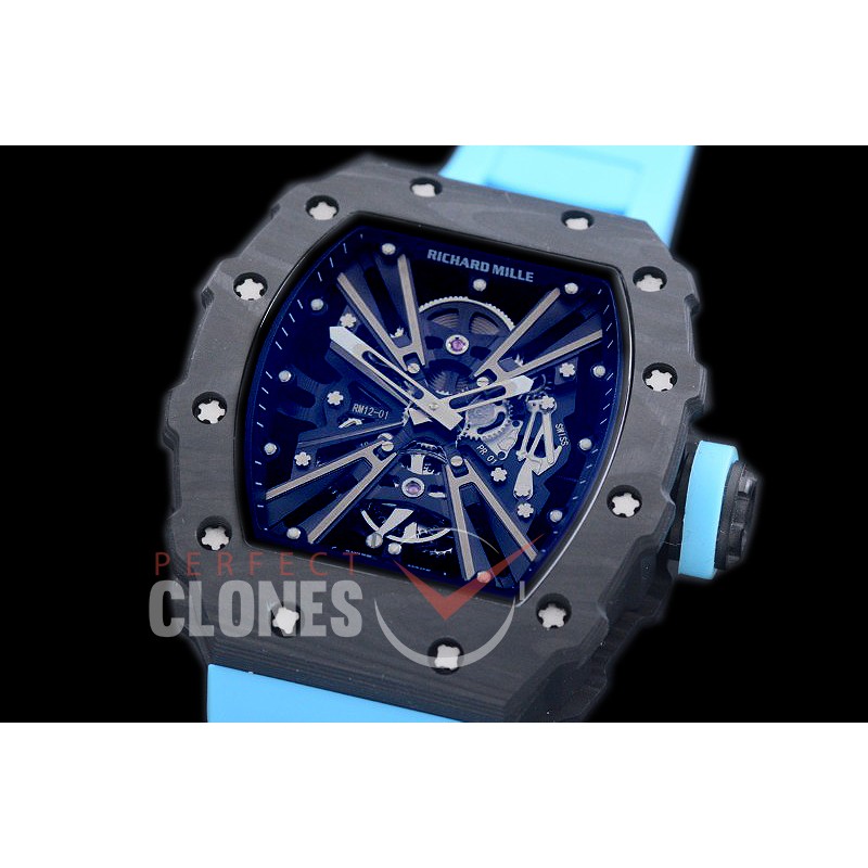 RM012-01-103 RM012 Tourbillon Black/Blue NTPT/RU Black Skeleton Customized Movt