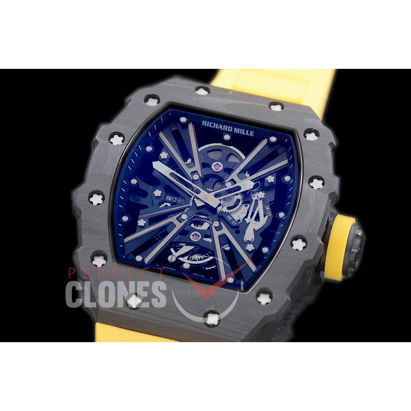 RM012-01-106 RM012 Tourbillon Black/Yellow NTPT/RU Black Skeleton Customized Movt