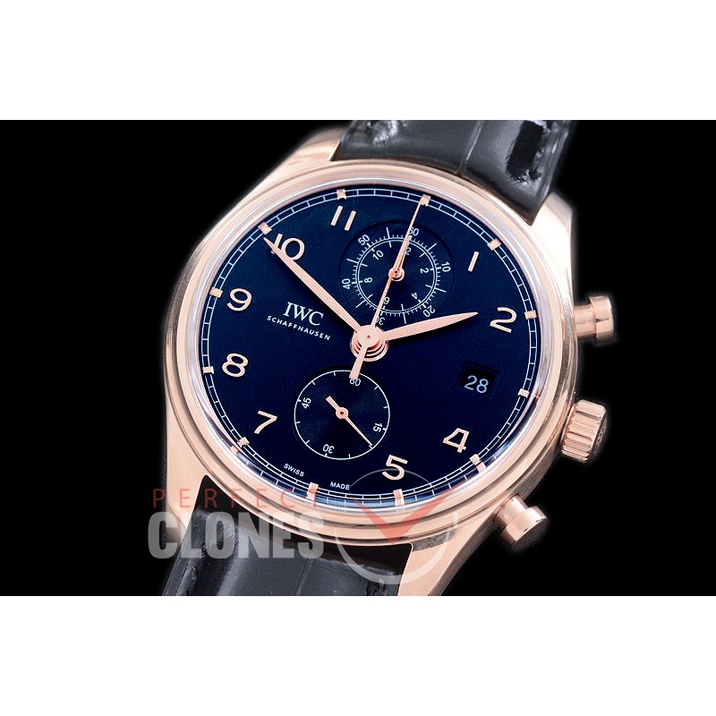 IWPGC10012 IW390301 Portugieser Chromo Classic RG/LE Black A-7750 Modified 