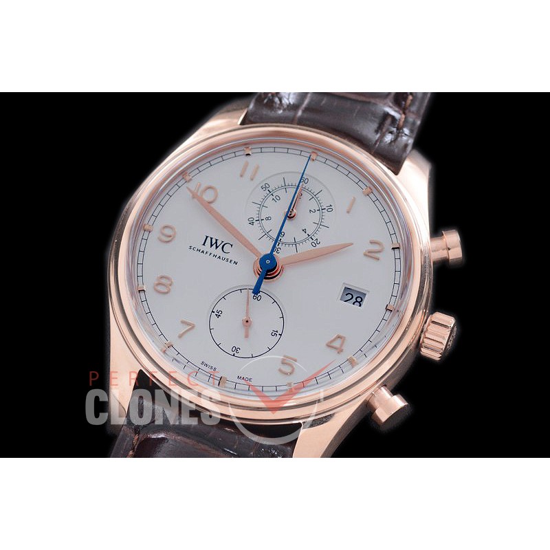 IWPGC10011 IW390301 Portugieser Chromo Classic RG/LE White A-7750 Modified 