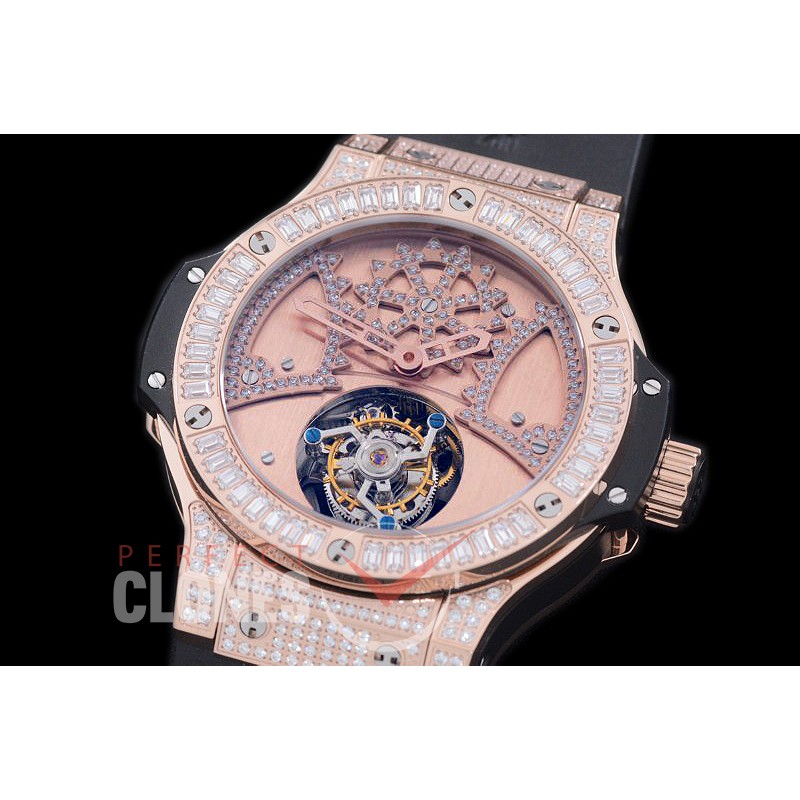 HBT01023D2 Big Bang Tourbillon RG/Diam/RU Rose Gold Flying Tourbillon