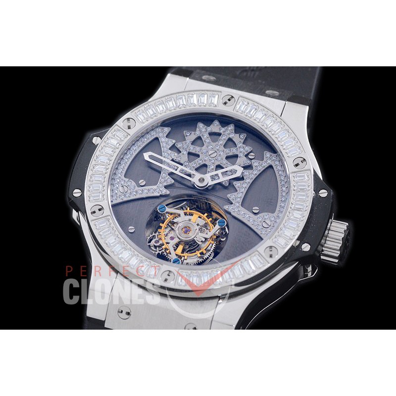 HBT01011D Big Bang Tourbillon SS/Diam/RU Black Flying Tourbillon 