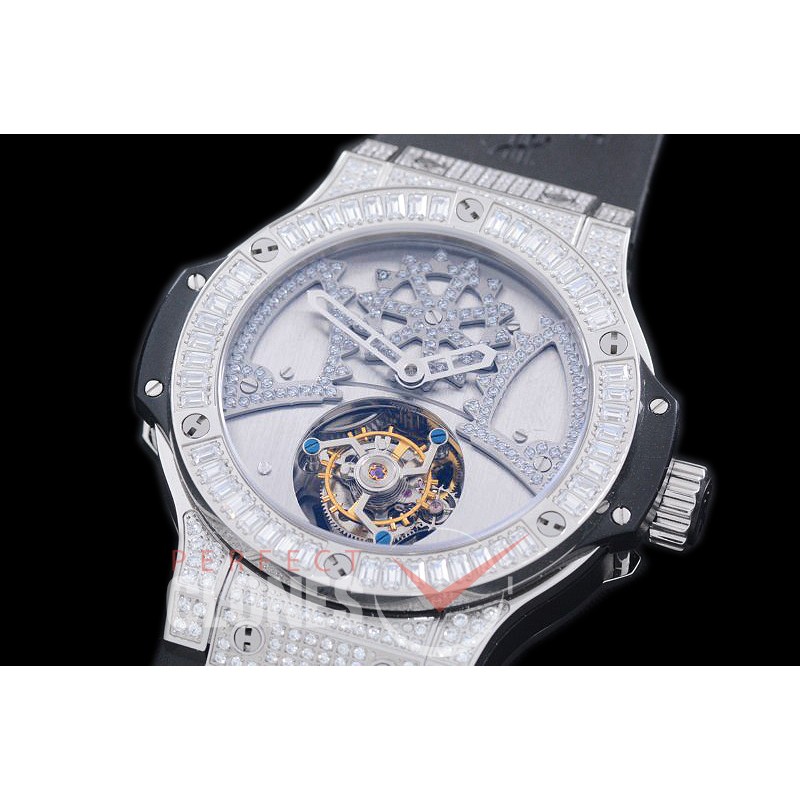 HBT01012D2 Big Bang Tourbillon SS/Diam/RU Grey Flying Tourbillon 
