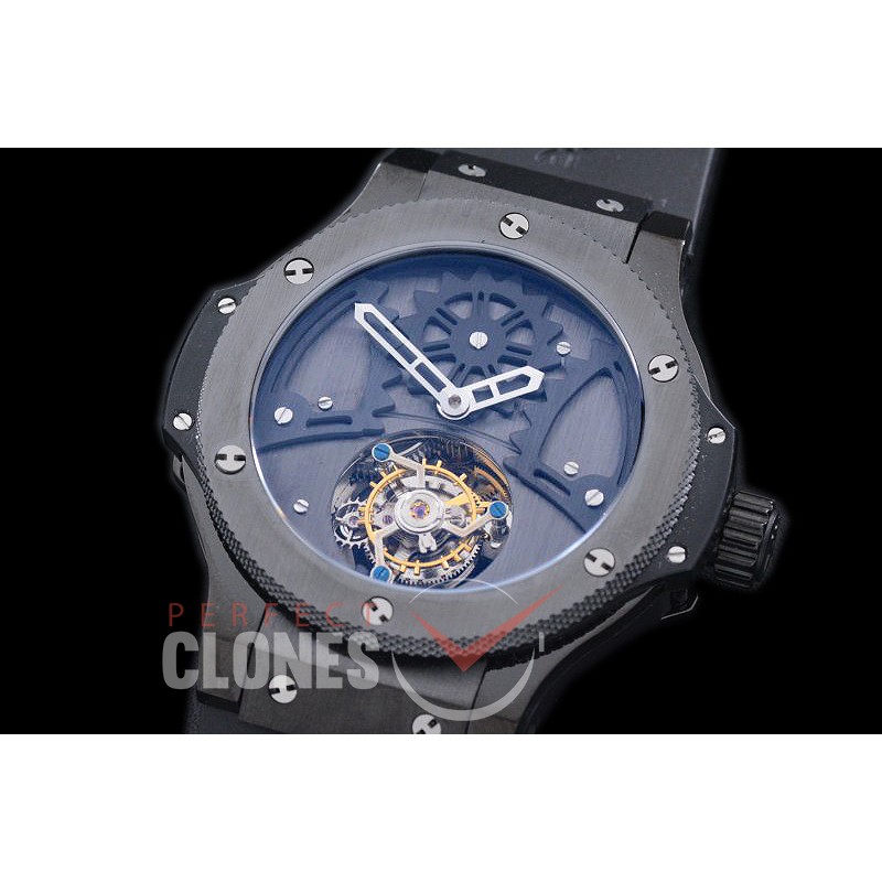 HBT01031 Big Bang Tourbillon DLC/RU Black Flying Tourbillon 