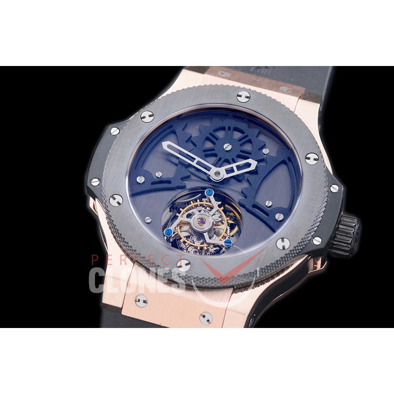 HBT01021 Big Bang Tourbillon RG/RU Black Flying Tourbillon 