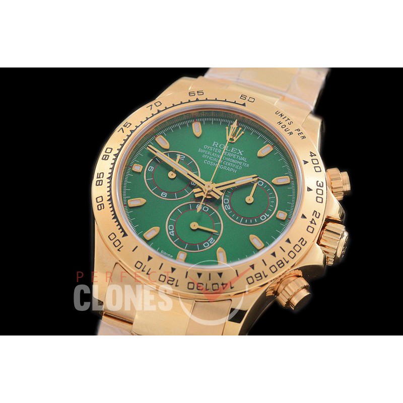 RLDTN-18K-107 116508 18K Full Wrapped Daytona Green A-7750/4130