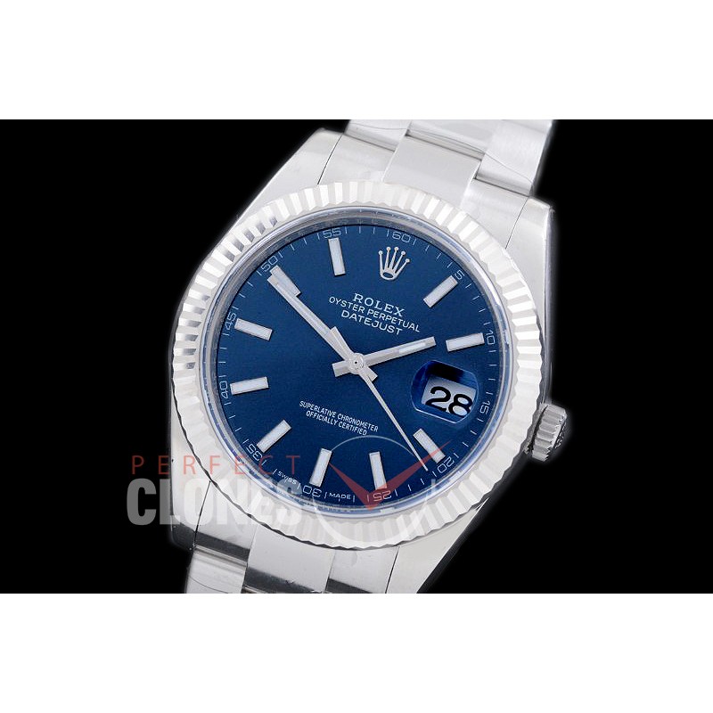 0 0 R41DJS-905 JF/ARF 904L Steel 126334 Oyster SS/SS Blue Sticks Asian 2824/3235 Mod
