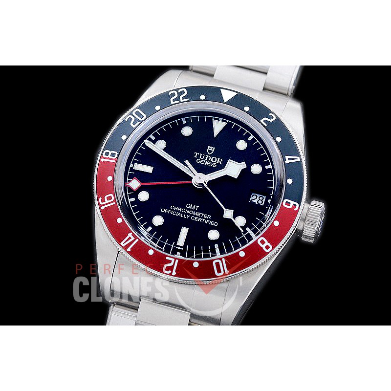 TU-BBG-101 Heritage Black Bay GMT 79830RB SS/SS Black Asian Clone 2836 