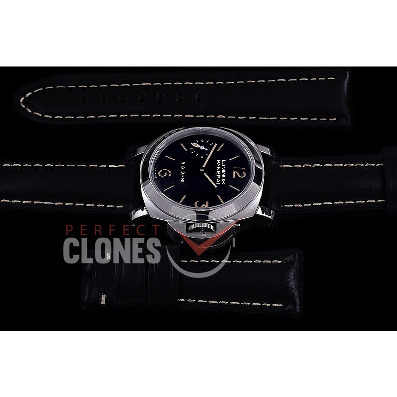0 0 0 0 PN915V01 HWF Pam 915 V Series Luminor Marina 8 Days SS/LE Black A-6497/P5000